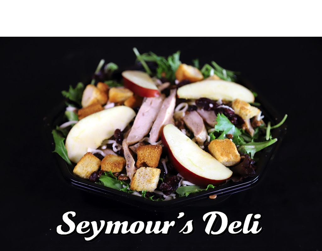 delicious fresh greens cranberry and apple salad at Seymour's Deli in McAllen Texas
